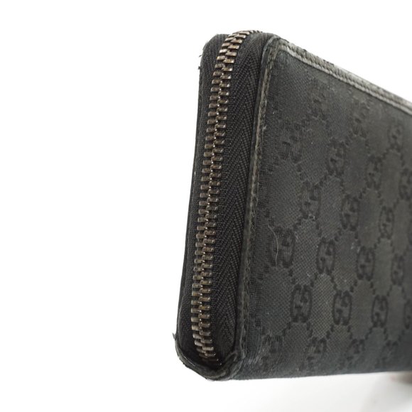 Auth Gucci Zippy Wallet Black Canvas #7106G90 - Picture 2 of 14